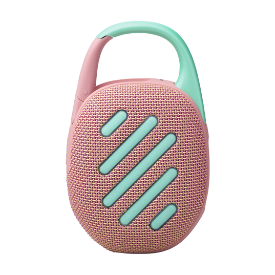 مكبر صوت Clip 5 محمول مقاوم للماء بتقنية البلوتوث من JBL | وردي مكبر صوت Clip 5 محمول مقاوم للماء بتقنية البلوتوث من JBL | وردي